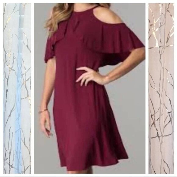 R & M Richards Size 10 Merlot Sleeveless Dress - Picture 4 of 4